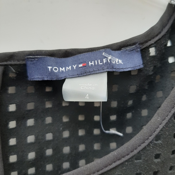 Tommy Hilfiger Black Suede Checkered Dress sz4 - Picture 6 of 6